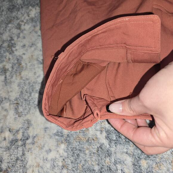 Fashion Nova Pants Womens Large Pink Ponte Flare Bell Bottom Lined Hook Eye - Picture 7 of 12